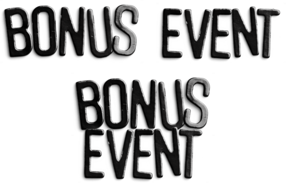 Black Metallic Bonus Event Text