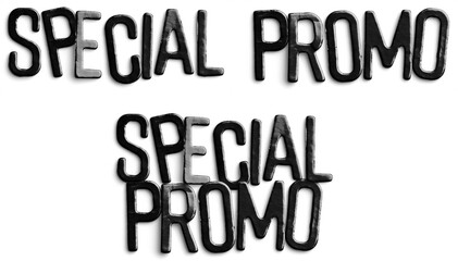 Fototapeta premium Black Metallic Special Promo Text