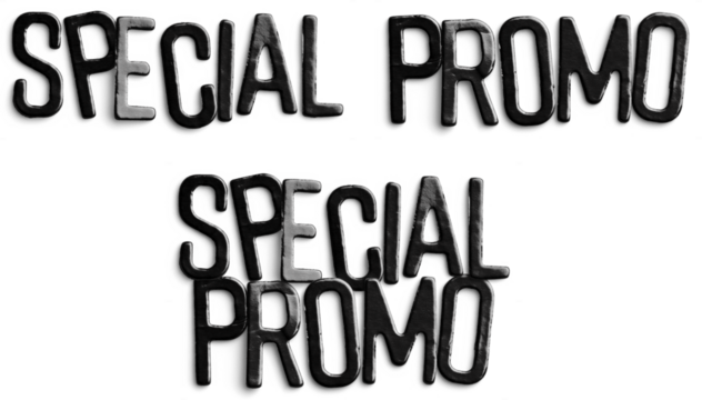 Black Metallic Special Promo Text