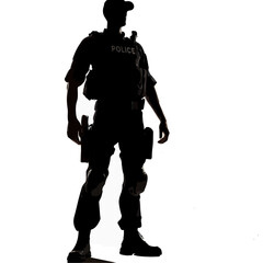 police officer silhouette.