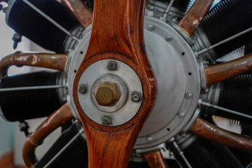 propeller airplane engine detail