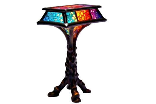 vibrant solar pathway light, illuminating a garden path or walkway with a splash of color. Isolated on white background - Powered by Adobe