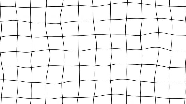 White background with animated thin black wireframe grid line fit for alpha channel or overlay layer. Loop abstract motion background for technology, science, blueprint, or infographic concept