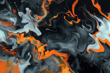Texture orange black and grey abstract splatter background pattern art paint ink liquid effect. Abstract texture design pattern color geode mineral nature wallpaper creative stone water