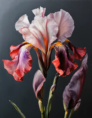 iris flower isolated on black