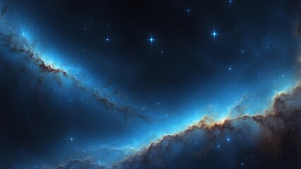 Fototapeta premium blue starfield galaxy abstract background design