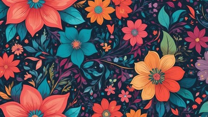 colorful floral pattern abstract background design