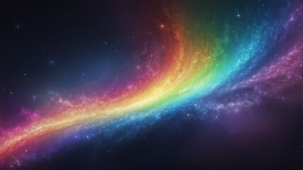Obraz premium rainbow starfield galaxy abstract background design