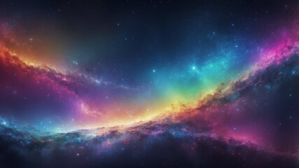 Fototapeta premium rainbow starfield galaxy abstract background design