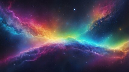 Fototapeta premium rainbow starfield galaxy abstract background design