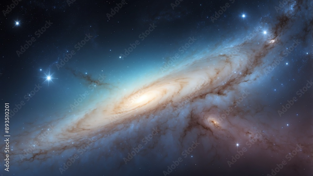 Wall mural white starfield galaxy abstract background design