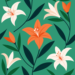 Lily-themed floral patterns