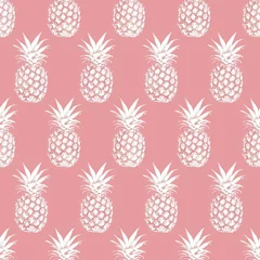 seamless pattern in the form of a white pineapple on a pink background, symmetrical composition, minimalistic style, flat illustration