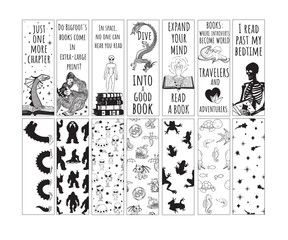 Bookmark Bundle, Bookmark, Bookmark Laser Cut, Laser Cut Files, Bookmark Quote, Printable bookmark, Bookmark label tags, Bookmark printable, bookmark clipart, Books, Bookmark Template, Retro book, Rea