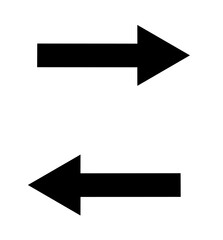 next and back icon vector with simple design. forward arrow and back arrow icons