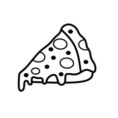 pizza slice icon vector on white background