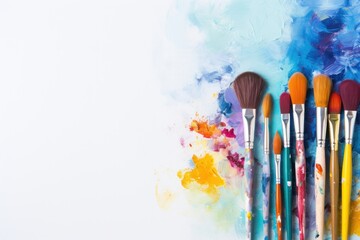 Fototapeta premium Paint brush paintbrush creativity cosmetics.