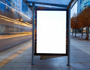 High-Quality Mockup of a Bus Stop