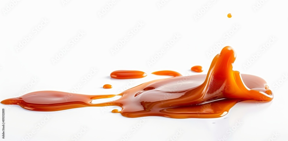 Poster clipping path for a spilled beer puddle with foam on white background and texture