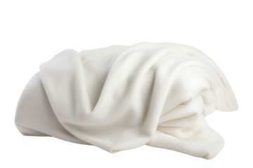 soft and cozy white throw blanket made from pure cashmere, isolated on white background