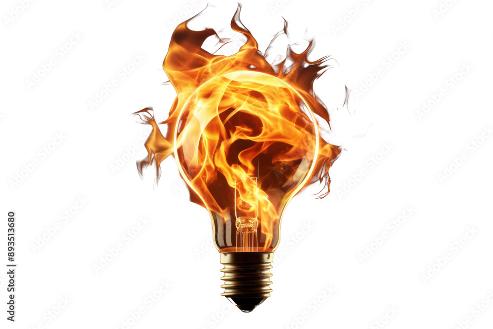Poster smart light bulb with a unique shape, such as a globe or a flame, creating a mesmerizing lighting ef