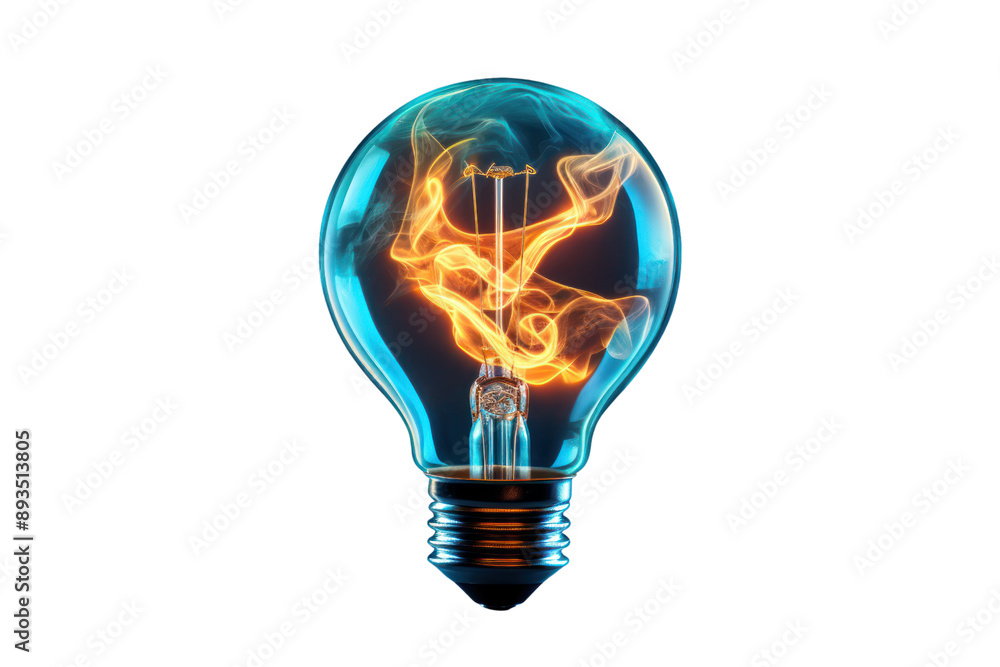 Poster smart light bulb with a unique shape, such as a globe or a flame, creating a mesmerizing lighting ef