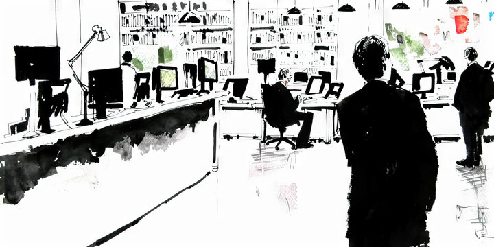 The Echo Chamber of Propaganda: A newsroom with headlines shouting competing narratives