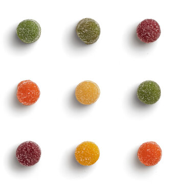 Colorful Fruit Flavored Gummy Jelly Tots Treats