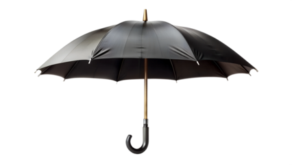 black umbrella isolated on white