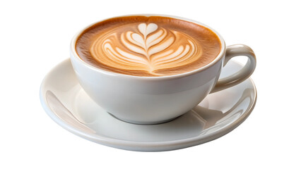 Fototapeta premium cup of cappuccino isolated white background