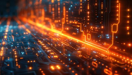Obraz premium Abstract Futuristic Circuitry