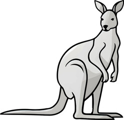 Kangaroo Silhouette Vector Illustration