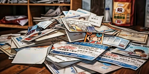 Choice Changes Everything: A pile of discarded campaign pamphlets and empty voter registration envelopes, symbolizing the impact of individual choices