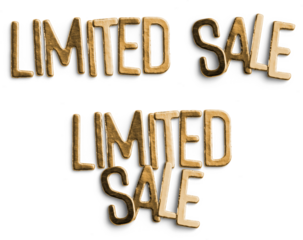 Gold Metallic Limited Sale Text