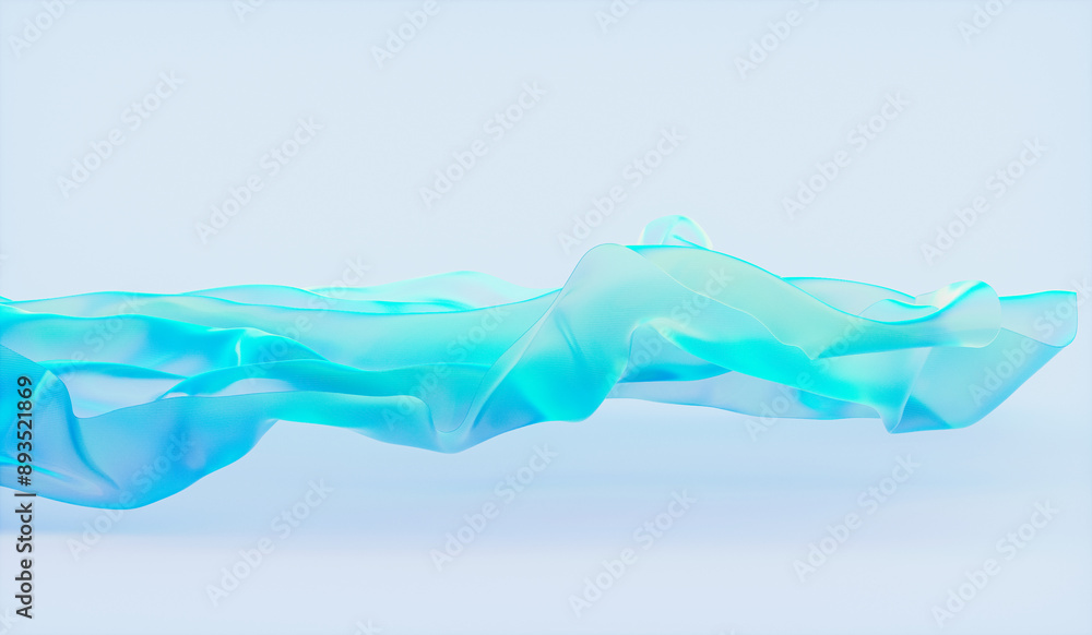 Aufkleber abstract 3d podium background with iridescent holographic fabric texture.