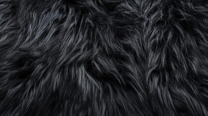 Naklejka premium Background and texture of natural black fur animal