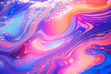 Fototapeta premium Abstract colorful swirling pattern in pink, purple, and orange tones. Design for wallpaper, poster, print.