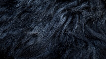 Background and texture of natural black fur animal