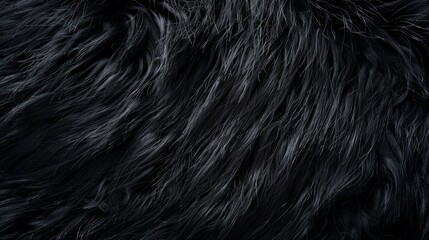 Fototapeta premium Background and texture of natural black fur animal