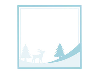 Christmas Tree Frame Background Illustration