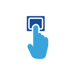 click icon color or logo illustration glyph color blue style