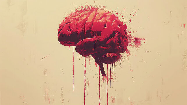 Concept art of a human brain exploding with knowledge and creativity. generative ai

