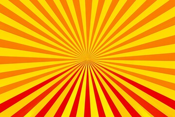 Fototapeta premium A sunburst background with red and yellow lines.