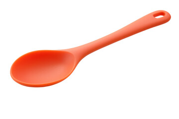 silicone ladle with a heat-resistant design and a flexible handle, isolated on a white background