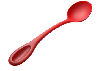 silicone ladle with a heat-resistant design and a flexible handle, isolated on a white background