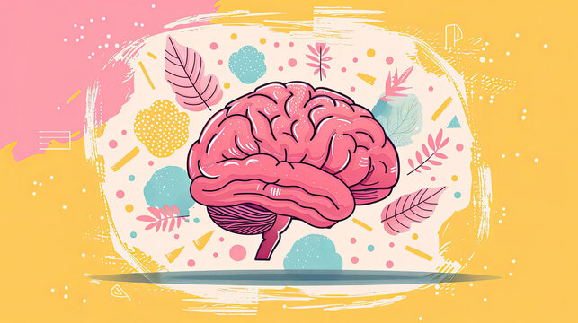 Concept art of a human brain exploding with knowledge and creativity. generative ai

