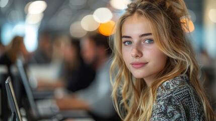 A Moment of Reflection in a Busy Office. Generative AI