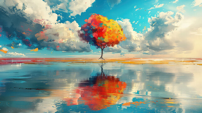 Concept art of a human brain exploding with knowledge and creativity. generative ai

