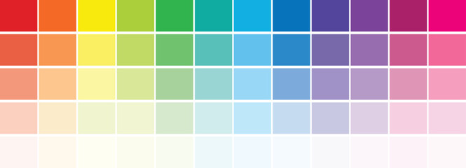 Color Shades for Every Colors Palette Isolated on White Background