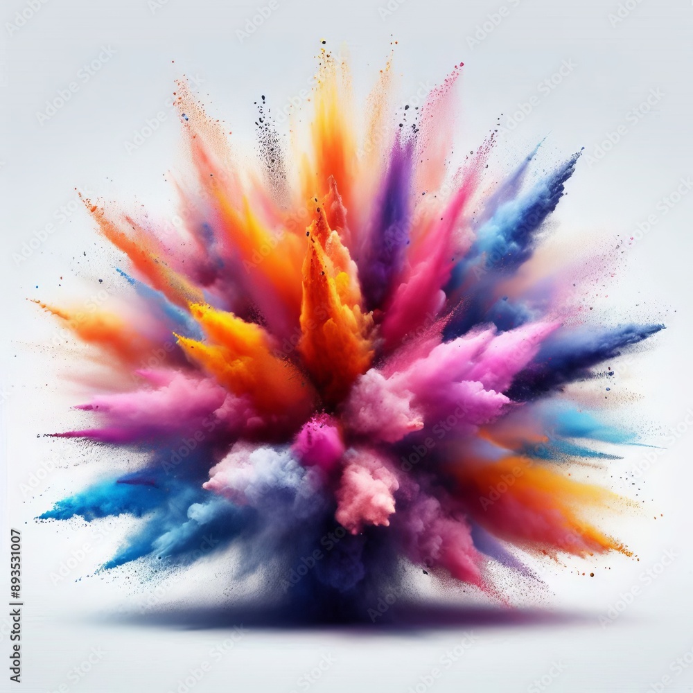 Poster 19 11. burst of vibrant powder exploding in the air, creating a